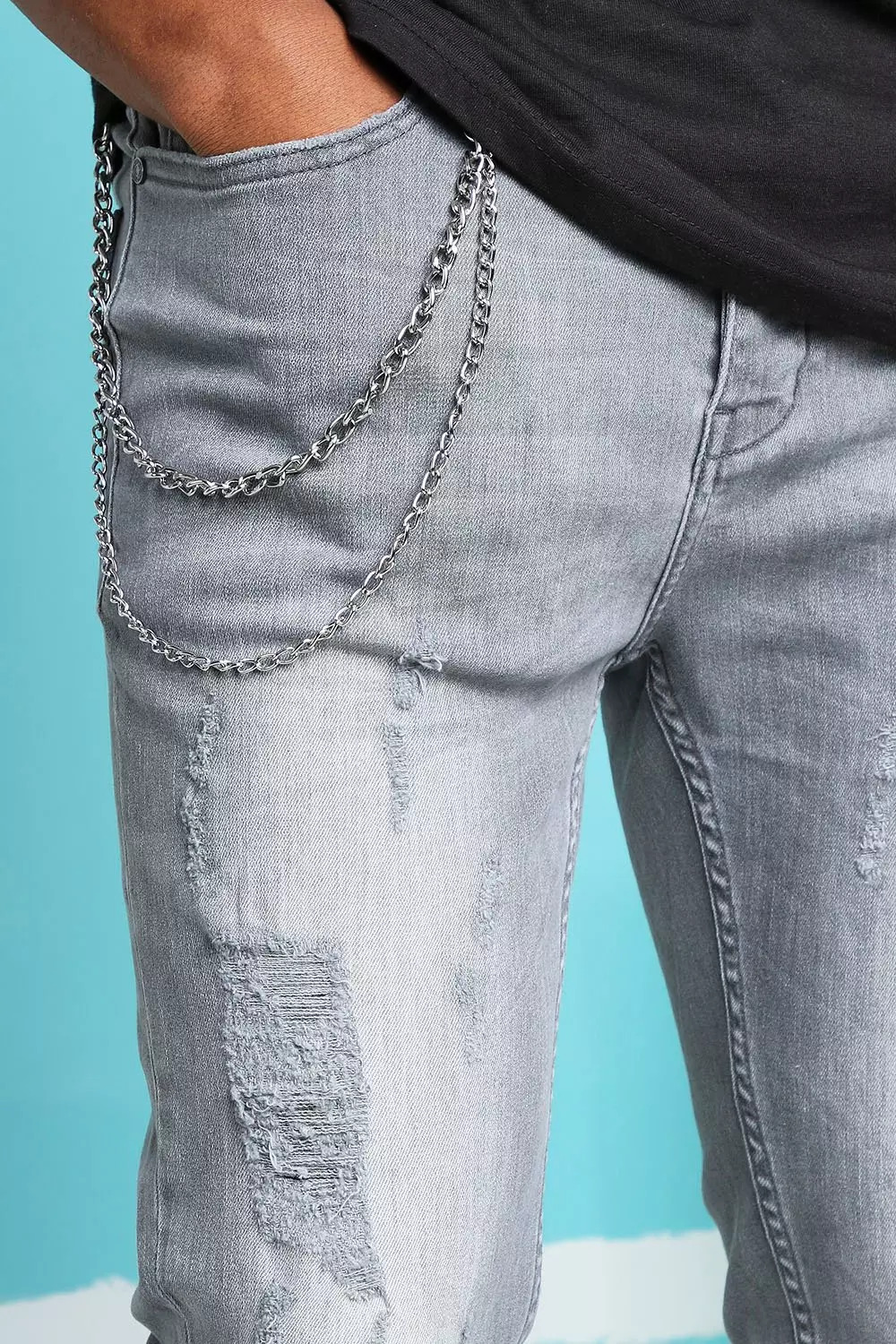 Knee chain sale jeans